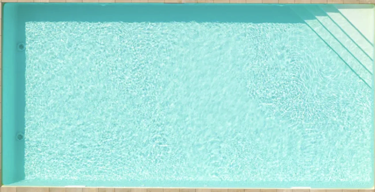 After: clean, bright blue pool after APS service